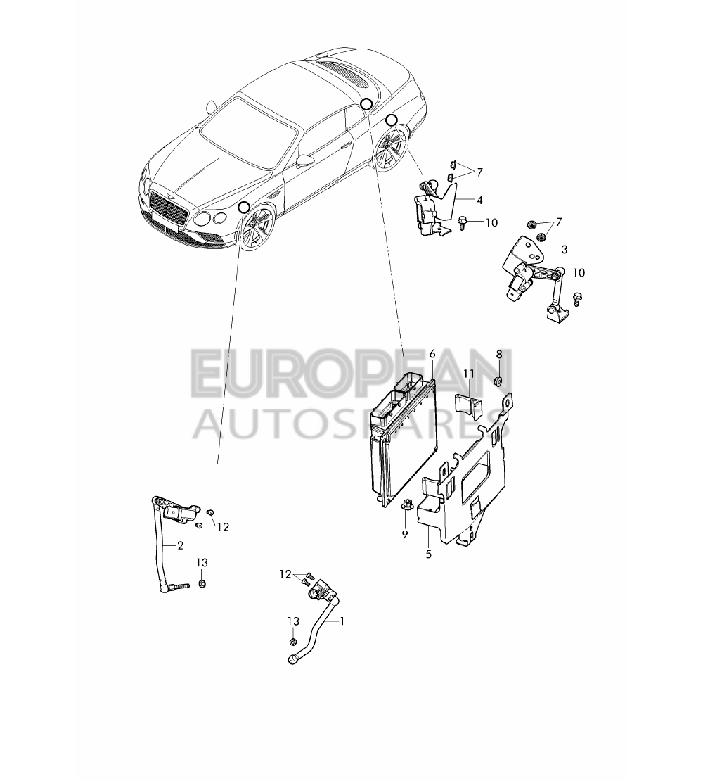 3W7616575-Bentley ACCELERATION SENSOR FOR B