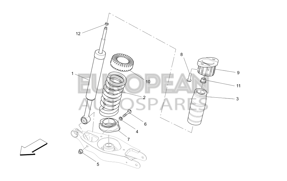 670102917-Maserati REAR SHOCK ABSORBER ASSEMBLY - SUSPENSION PERFORMANCE 