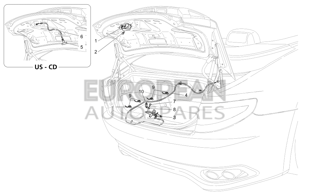 80052700-Maserati Rear Lid Lock 