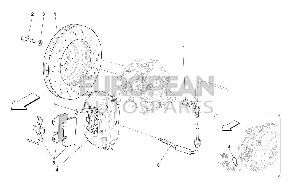 980139064-Maserati Rear Pads Kit 