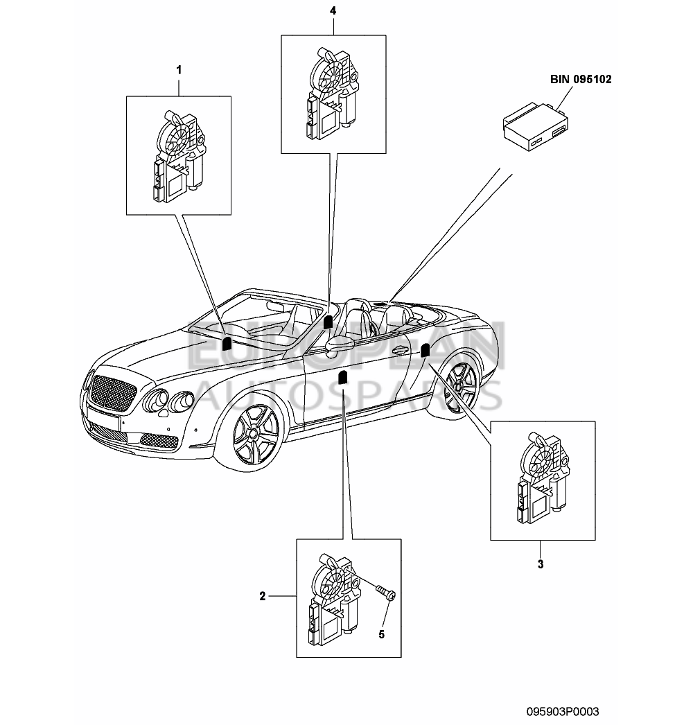 3W7959703A-Bentley DOOR CONTROL UNIT        