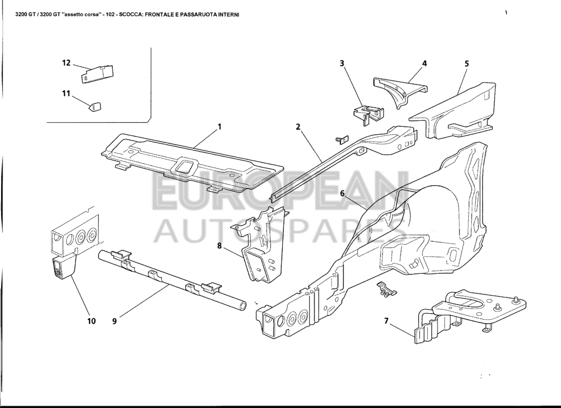 381301137-Maserati FRONT LH CHANNEL ASSY