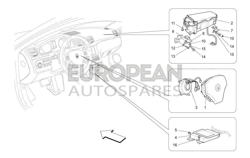 304784-Maserati AIR BAG ECU