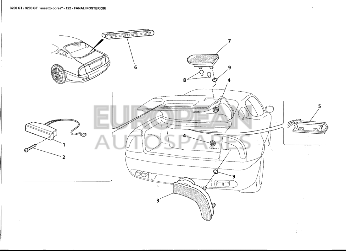 383100137-Maserati LH REAR LIGHT WITH FIXED LED
