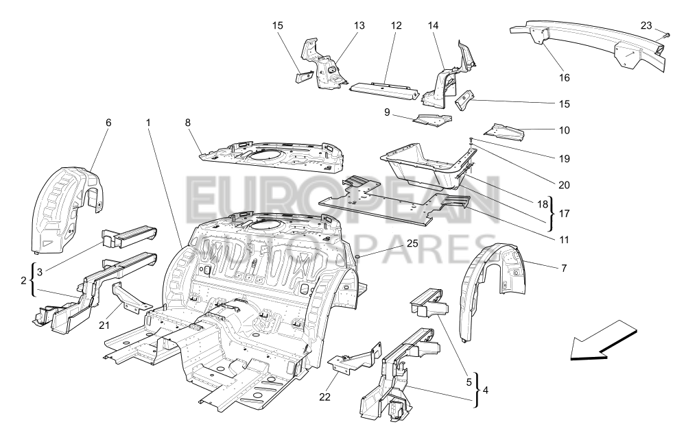 68267800-Maserati SPARE WHEEL COMPARTMENT 