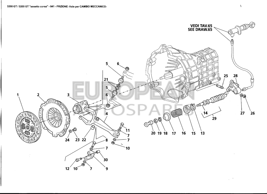384601108-Maserati CLUTCH PRESSURE PLATE BEARING