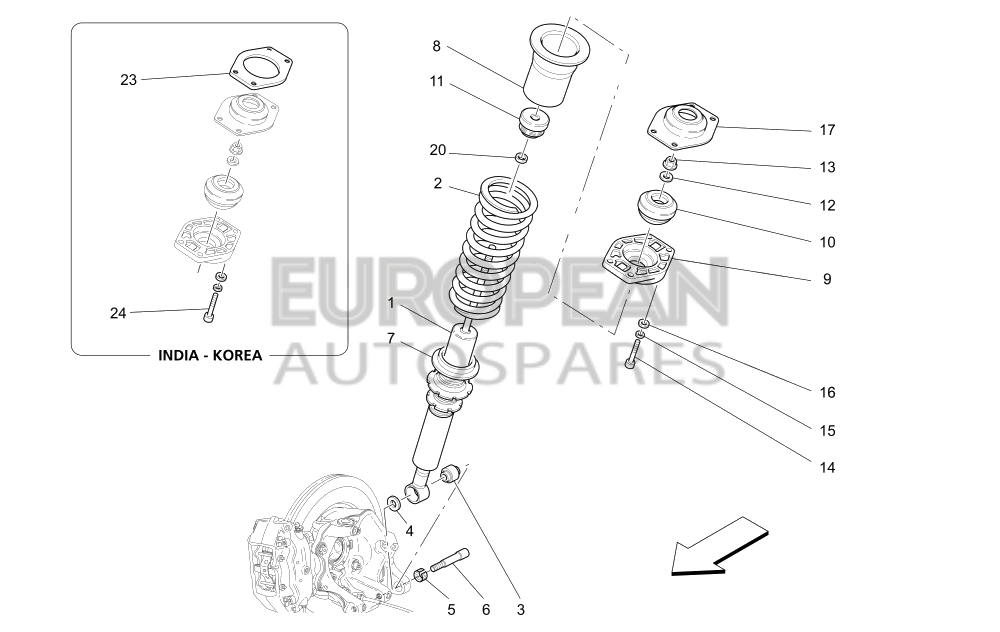 306180-Maserati REAR SHOCK ABSORBER 