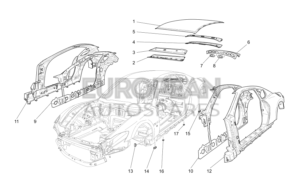 68244100-Maserati REAR CROSS MEMBER COVER