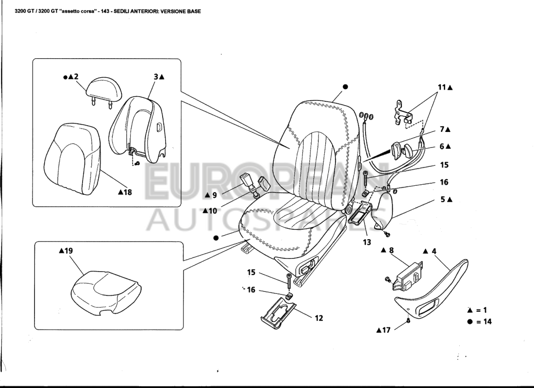 9810051-Maserati LH SEAT JOINT COVER