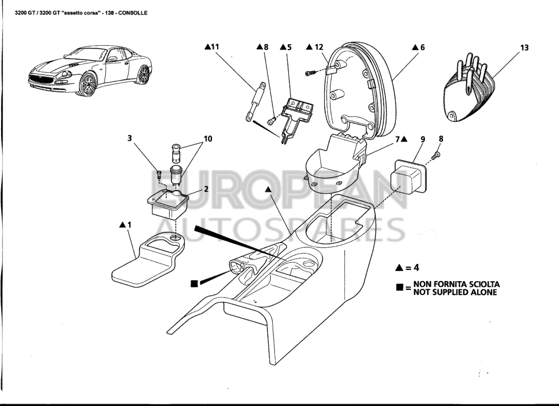 9810019-Maserati CABINET UPPER FLAP