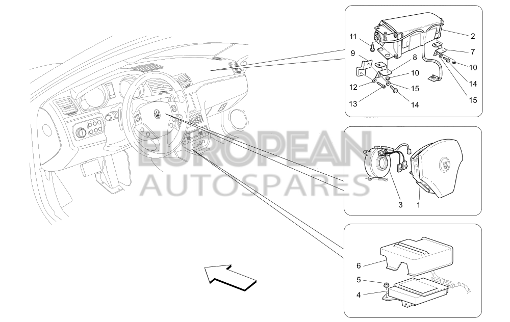 304783-Maserati AIR BAG ECU 