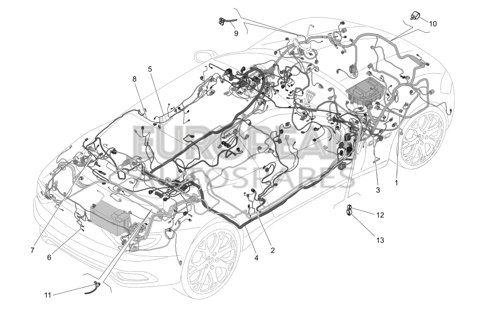 341063-Maserati ENGINE COMPARTMENT WIRING HARNESS