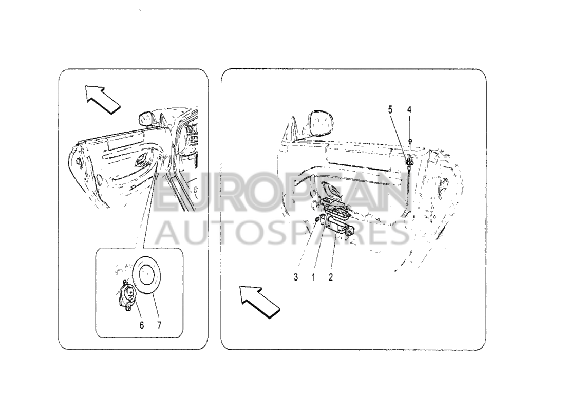 293426-Maserati RHD DRIVER SIDE DOOR ECU