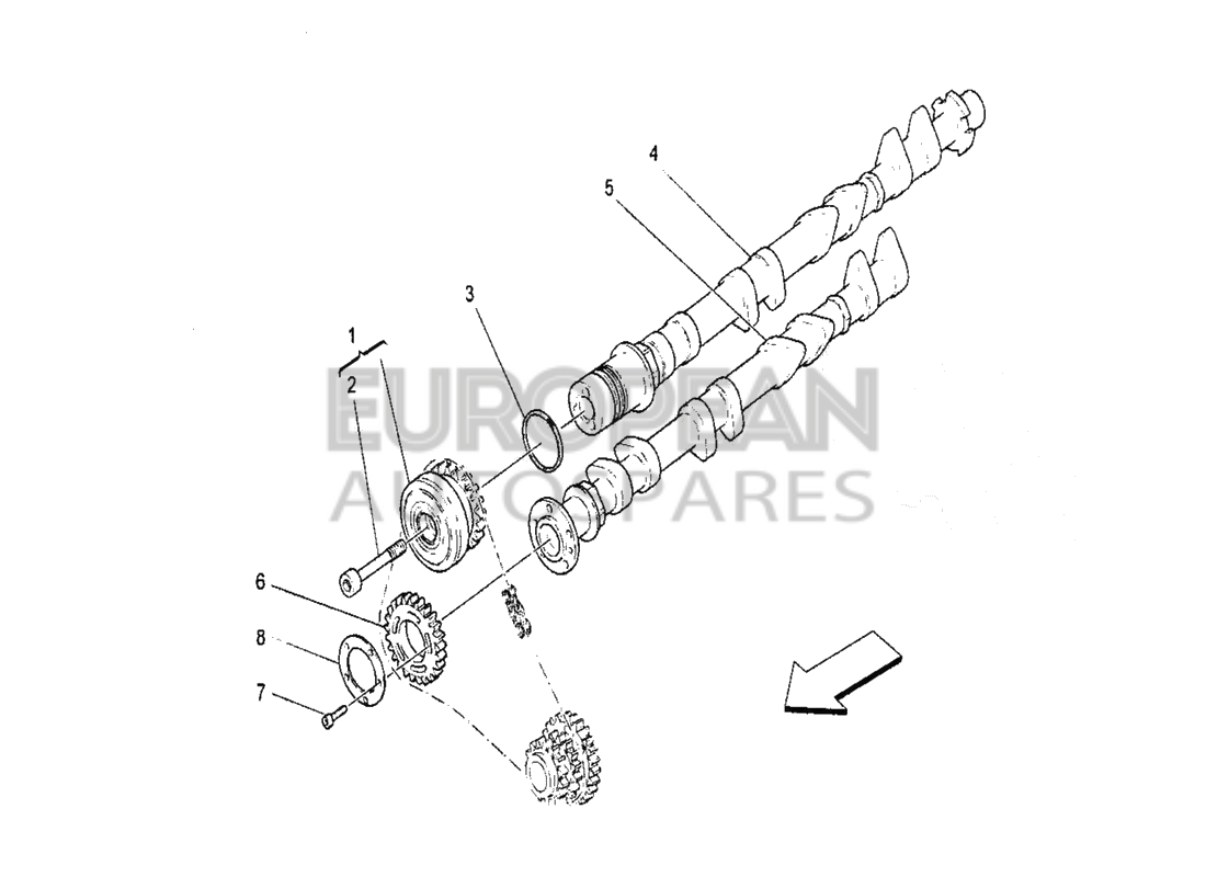 266961-Maserati R.H. Intake Camshaft (Engine Serial Number is Required)