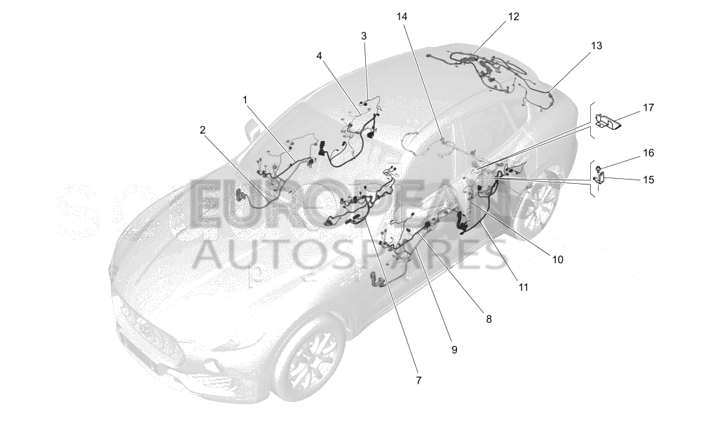 670033326-Maserati PARKING BRAKE AND AIR SUSPENSION SYSTEM WIRING