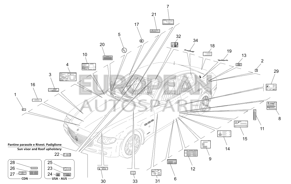 238430-Maserati ENGINE COMPARTMENT PLATE