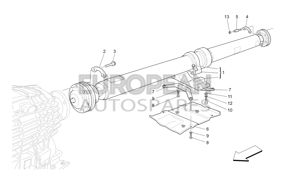 246683-Maserati DRIVE SHAFT ASSEMBLY