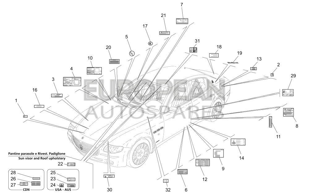 243897-Maserati ENGINE COMPARTMENT PLATE