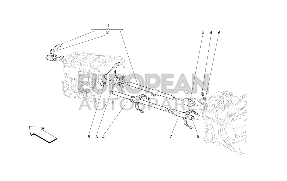 211472-Maserati CONTROL FORK FOR 1st AND2nd GEAR