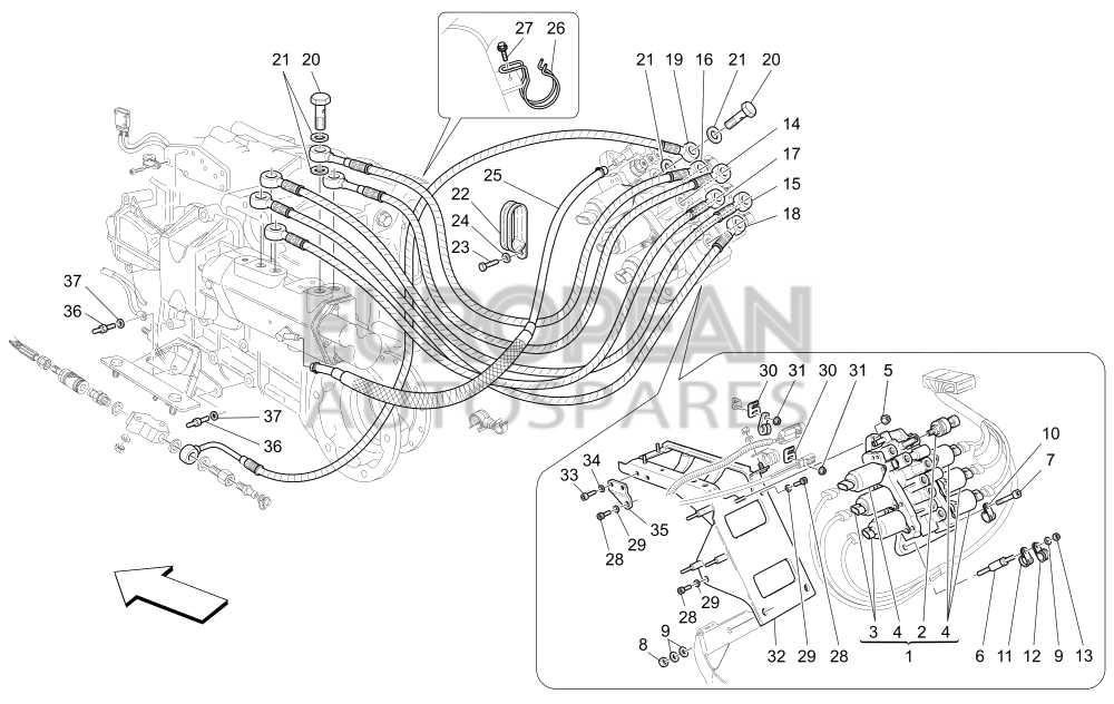 10450190-Maserati BRACKET WITH SHEATH