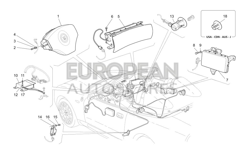 68288042-Maserati PASSENGER AIR BAG - GRIGIO NICKEL (NICKEL GREY) - 094079512