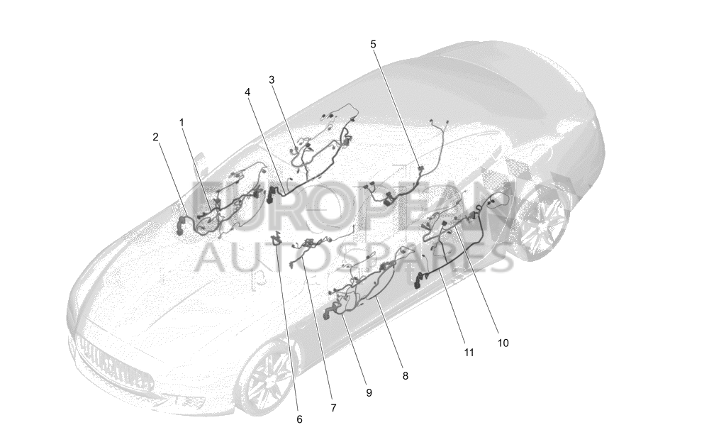 670006470-Maserati REAR CONSOLE WIRING HARNESS