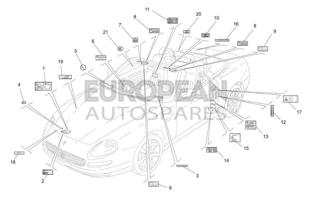 210865-Maserati ENGINE SETTING PLATE