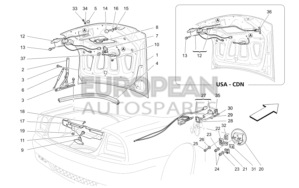 68756600-Maserati COMPLETE REAR DOOR