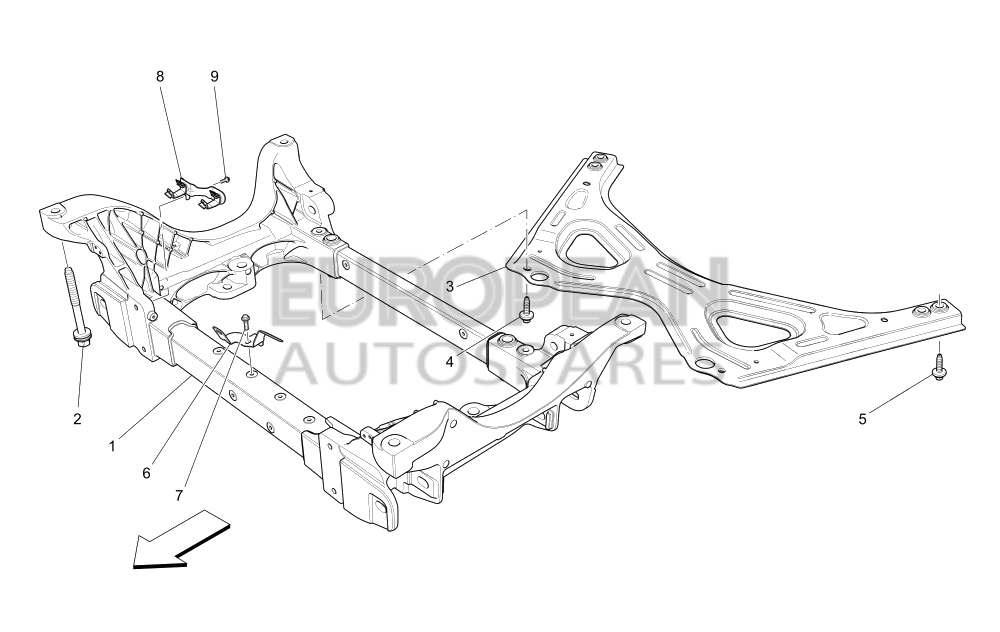 670001454-Maserati FRONT UNDERFRAME