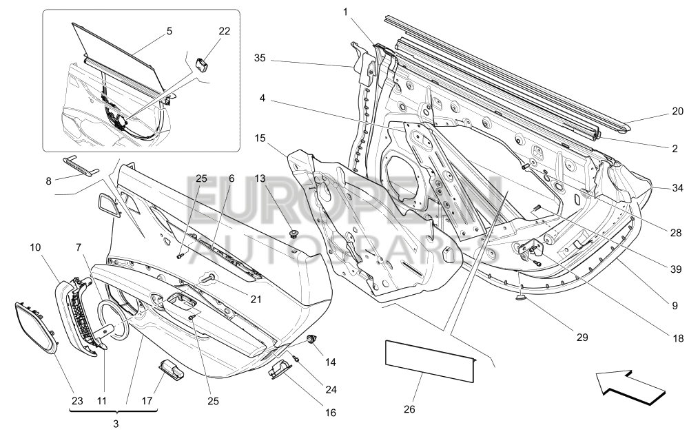 670119706-Maserati REAR RH SUNSHADE - REAR SOLAR PROTECTIVE SHADES / BLACK