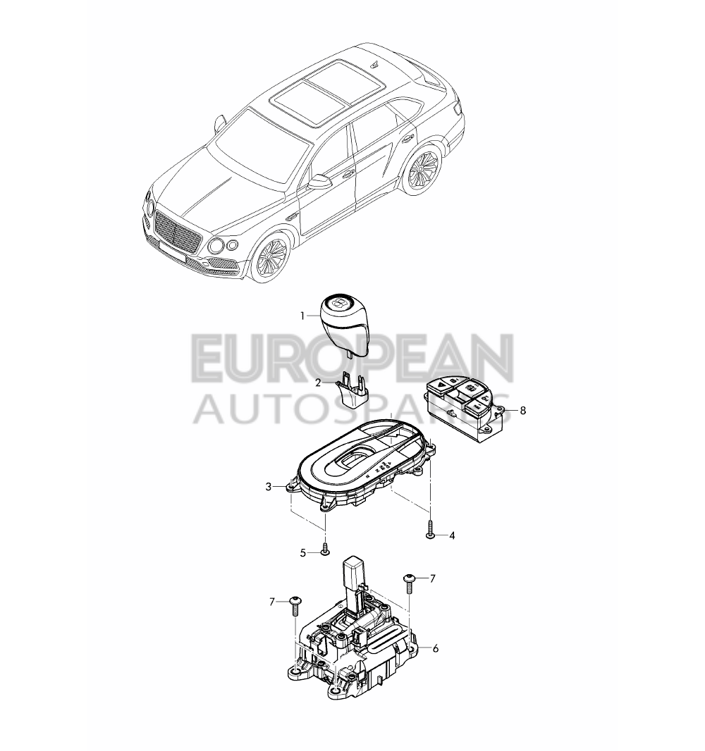 36B927342A-Bentley GEARSHIFT INDICATOR WITH 