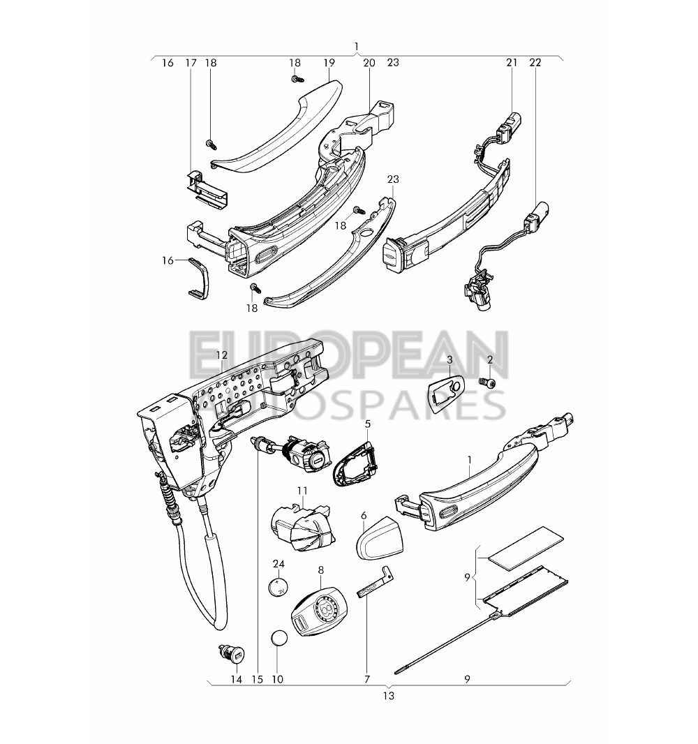 4G8927753B-Bentley SENSOR FOR DOOR HANDLE   