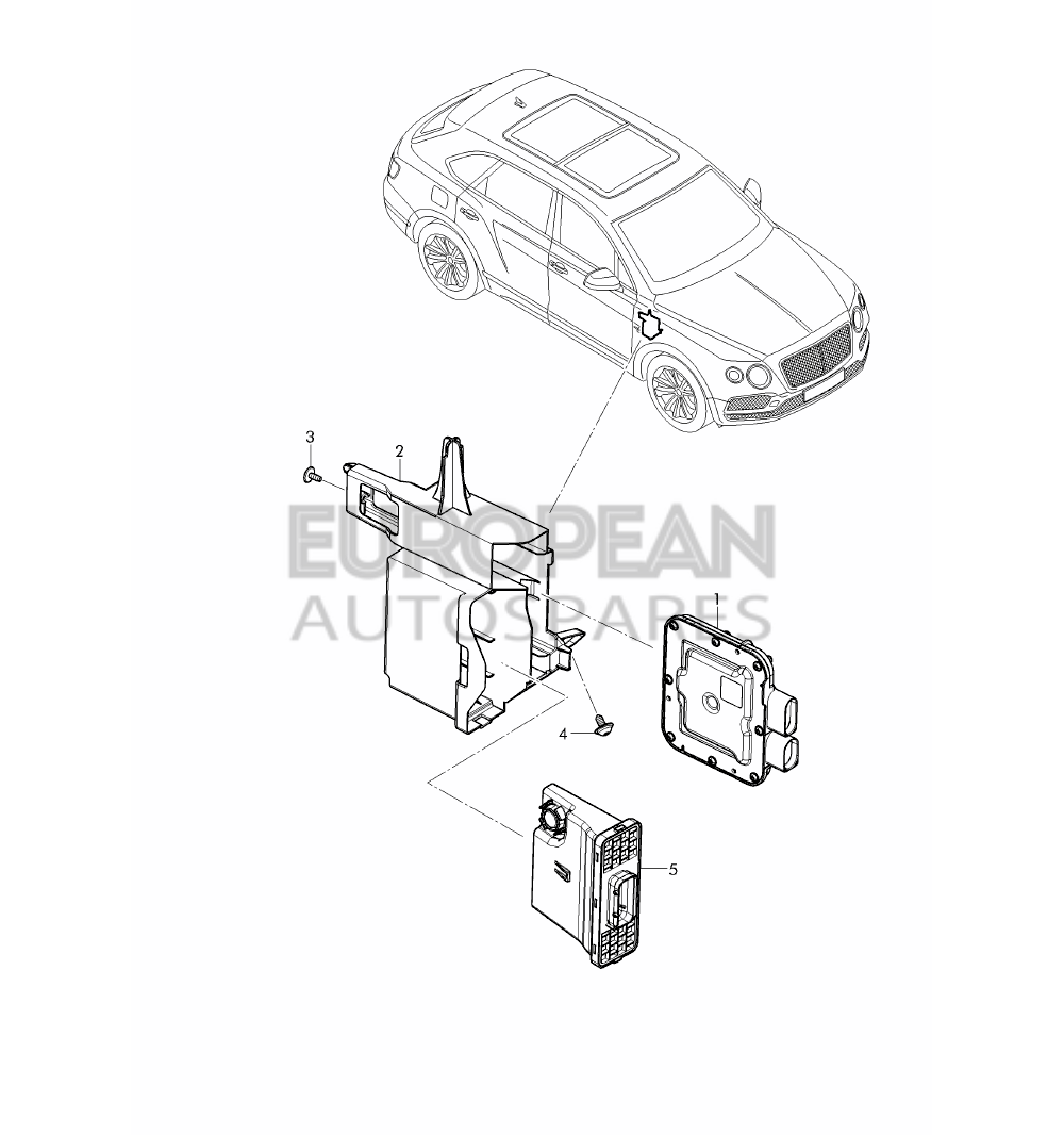 4M0907145C-Bentley CONTROL UNIT FOR ELECTRO-