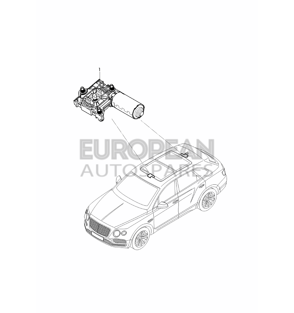 4M0959591-Bentley SLIDING ROOF MOTOR       