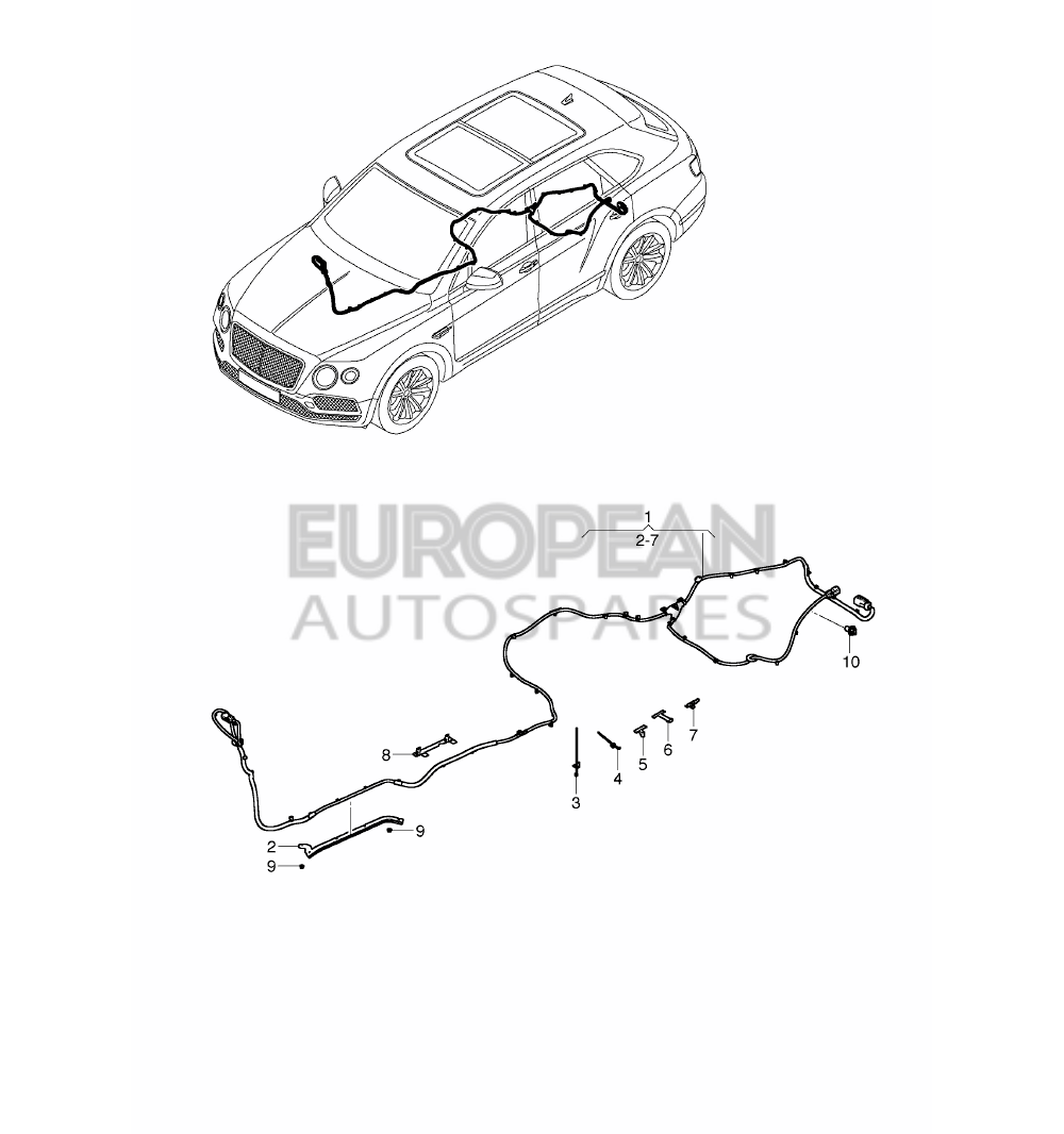 1J0971930G-Bentley CABLE HOLDER             