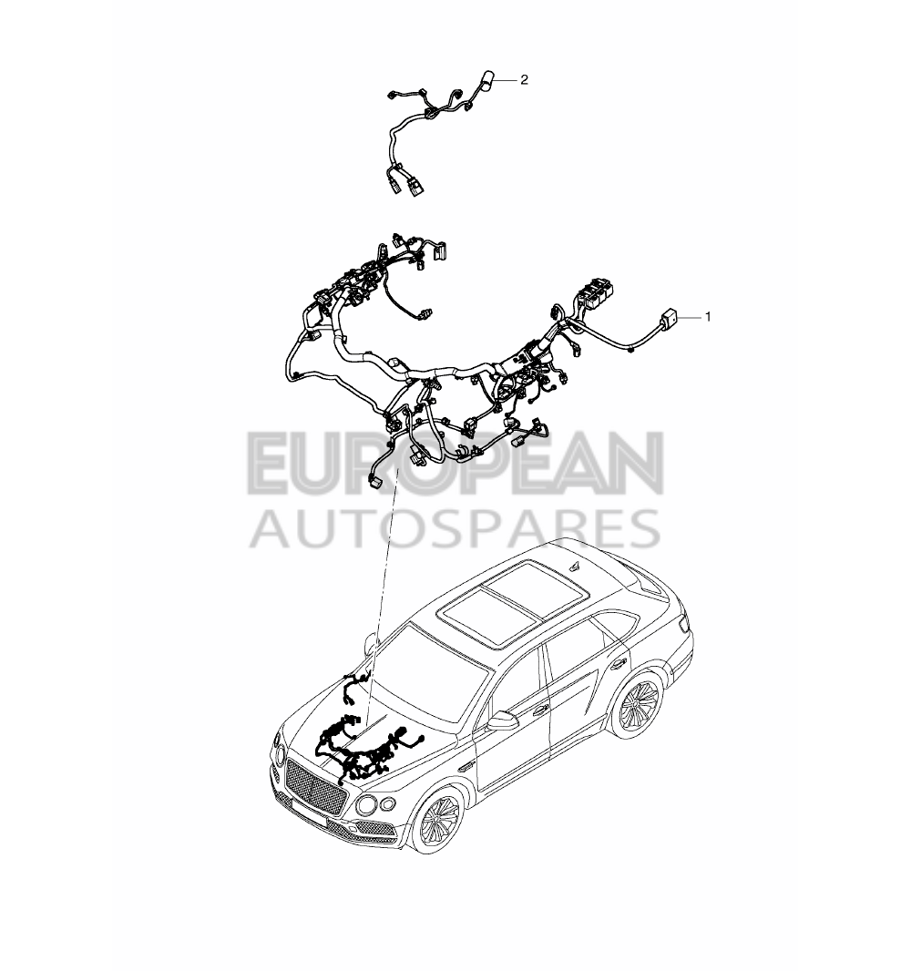 06M971595BQ-Bentley WIRING SET FOR ENGINE    