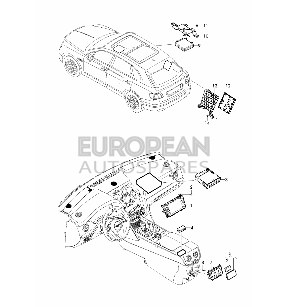 36A035189-Bentley REMOTE CONTROL           