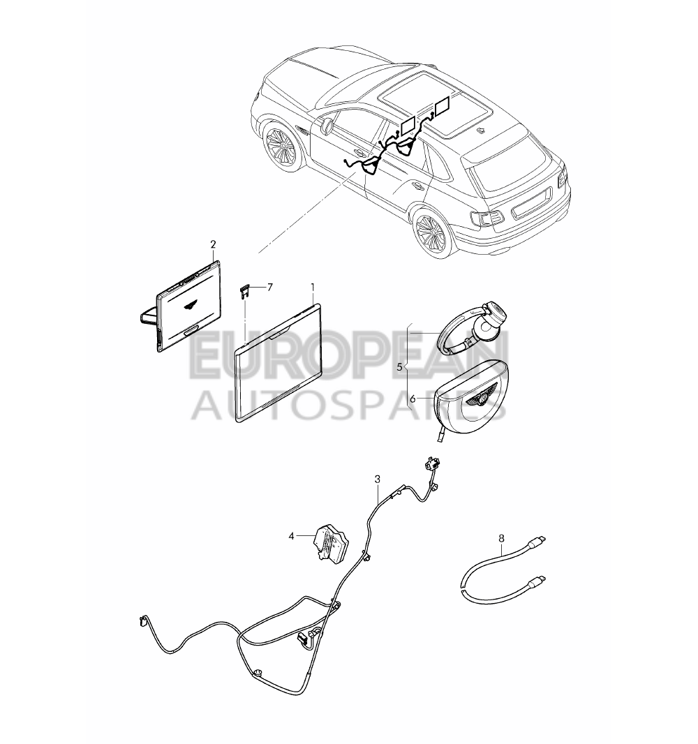 36C971366-Bentley WIRING SET FOR MULTIMEDIA