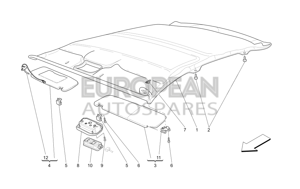 68288142-Maserati ROOF OUTER PANEL - GRIGIO NICKEL (NICKEL GREY) - 094079512