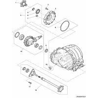 flange shaft for front axle differential