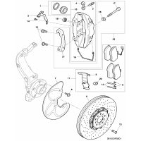 brake caliper for vehicles with ceramic brake disc D >> - MJ 2011