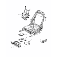 electrical parts for seat and backrest adjustment