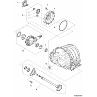 flange shaft for front axle differential