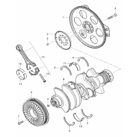 flywheel v-belt pulley with vibration damper impulse rotor