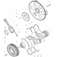 flywheel v-belt pulley with vibration damper impulse rotor