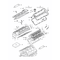 cylinder head, complete cylinder head cover with gasket