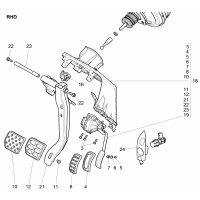 Brake and accel. mechanism F 3W-D-082 509>> F ZA-D-082 509>> D >> - MJ 2013