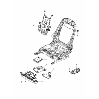 electrical parts for seat and backrest adjustment