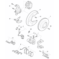 brake disc splash shield for brake disc brake caliper D >> - MJ 2014