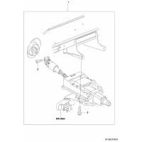 steering column with attachment parts